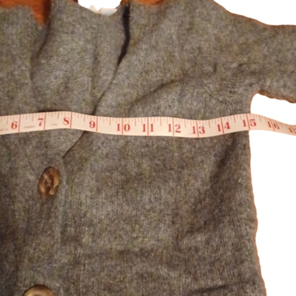 INGRID Hass 100% Lamb's Floral Pattern Accented Cardigan. Size Small.Anthro. - Picture 9 of 12